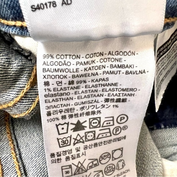 LEVI’S 70s HIGH RISE FLARE WOMEN'S JEANS Size 27 distressed patched - Picture 11 of 11